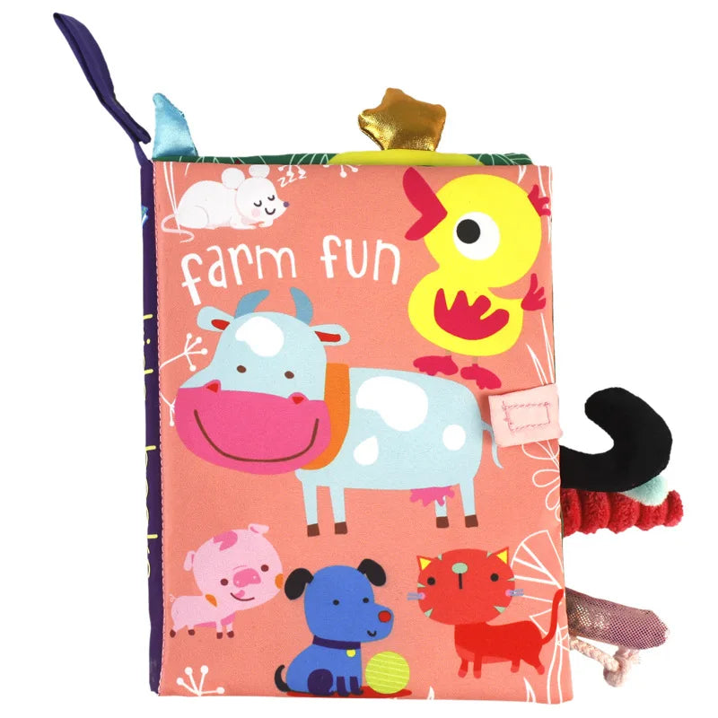 Baby Stoffbuch mit Knisterpapier – Lern- & Entdeckungsbuch 0–3 Jahre