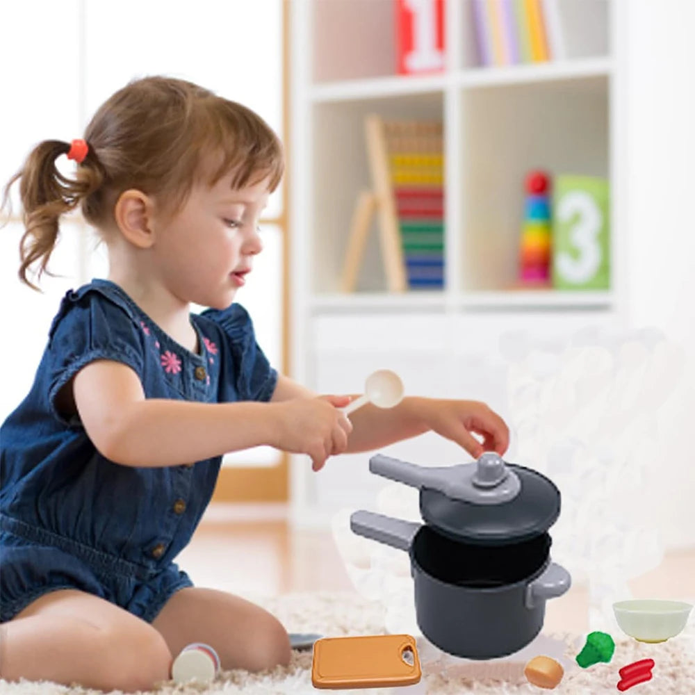 Kinder-Küchen-Spielset – 59/69/92 Teile mit Topf, Pfanne & Lebensmitteln