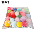 Katzenspielzeug Bällchen – 10/20/30er Set Bunte Plüschbälle für Katzen