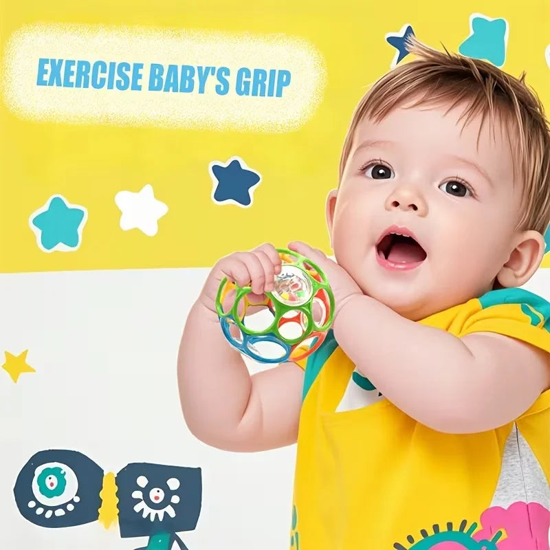6-in-1 Baby Sensorikball aus Silikon – BPA-frei, weich & lehrreich