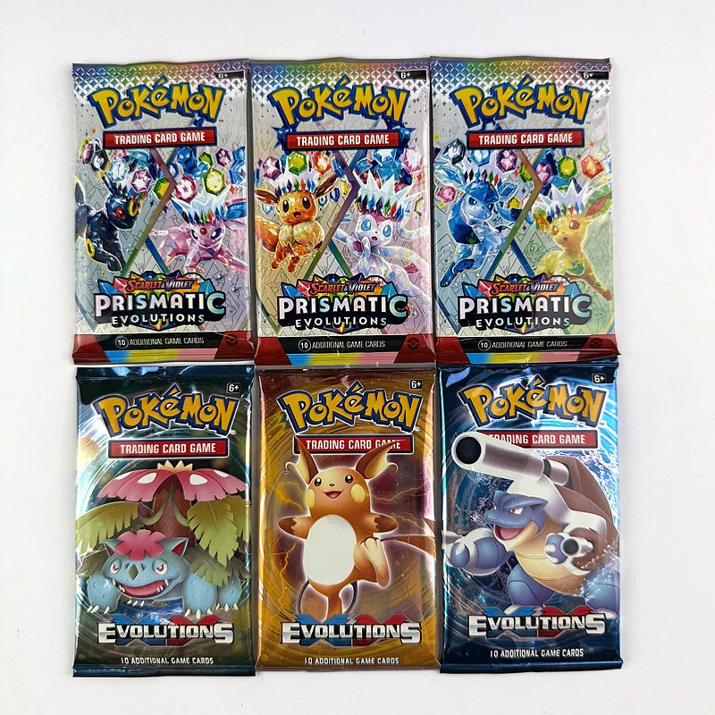 Pokémon Karten Prismatic 151 & Evolutions – 10/20 Karten Booster Pack (Englisch)