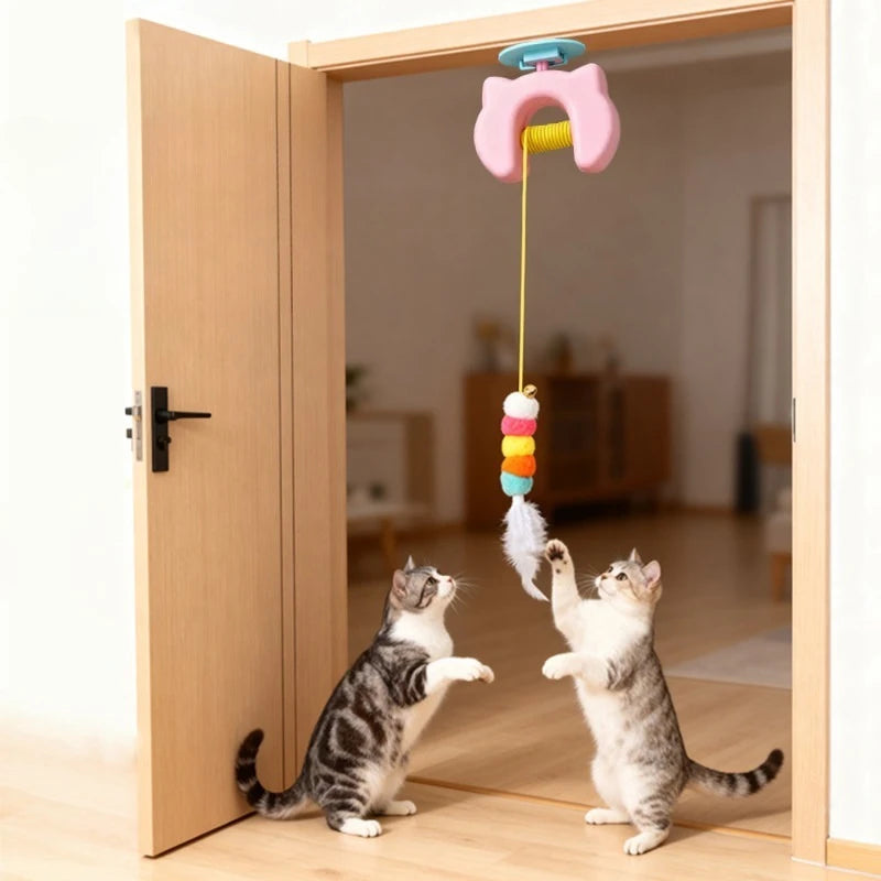 Elektrisches Katzenspielzeug mit Feder & Automatik – Selbstspielend & Wiederaufladbar