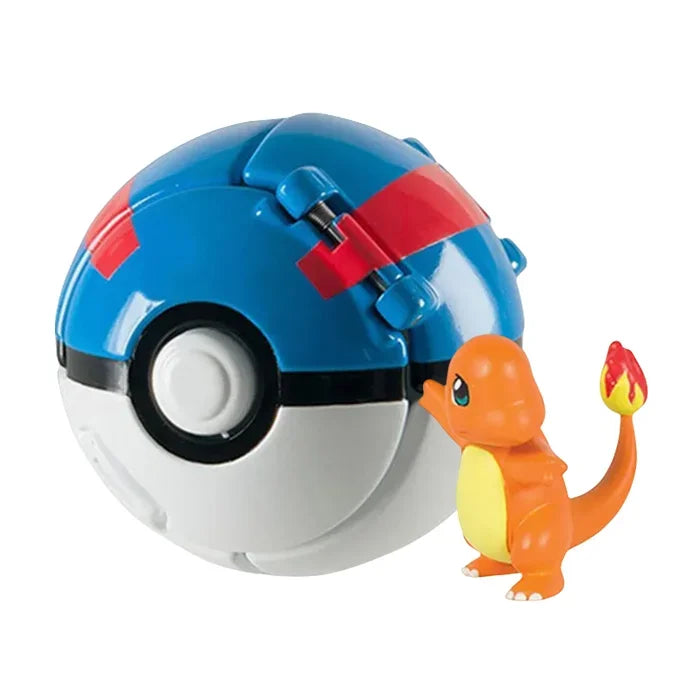 Pokéball mit Pokémon-Figur – Sammel-Set Pikachu, Gengar, Glumanda & mehr