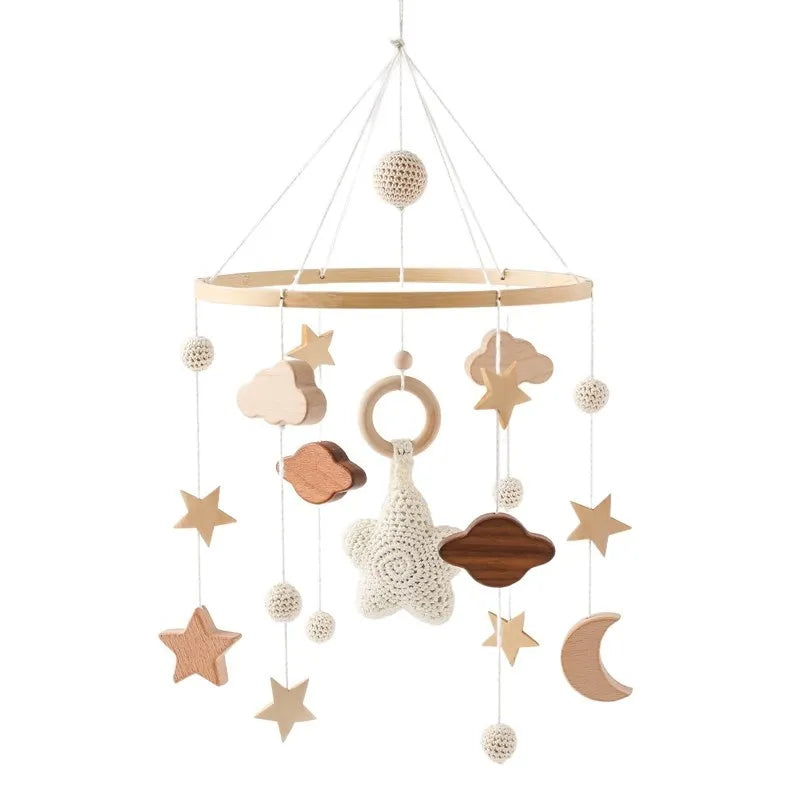 Baby Mobile aus Holz – Mit Musikbox & Glocken für Babybett