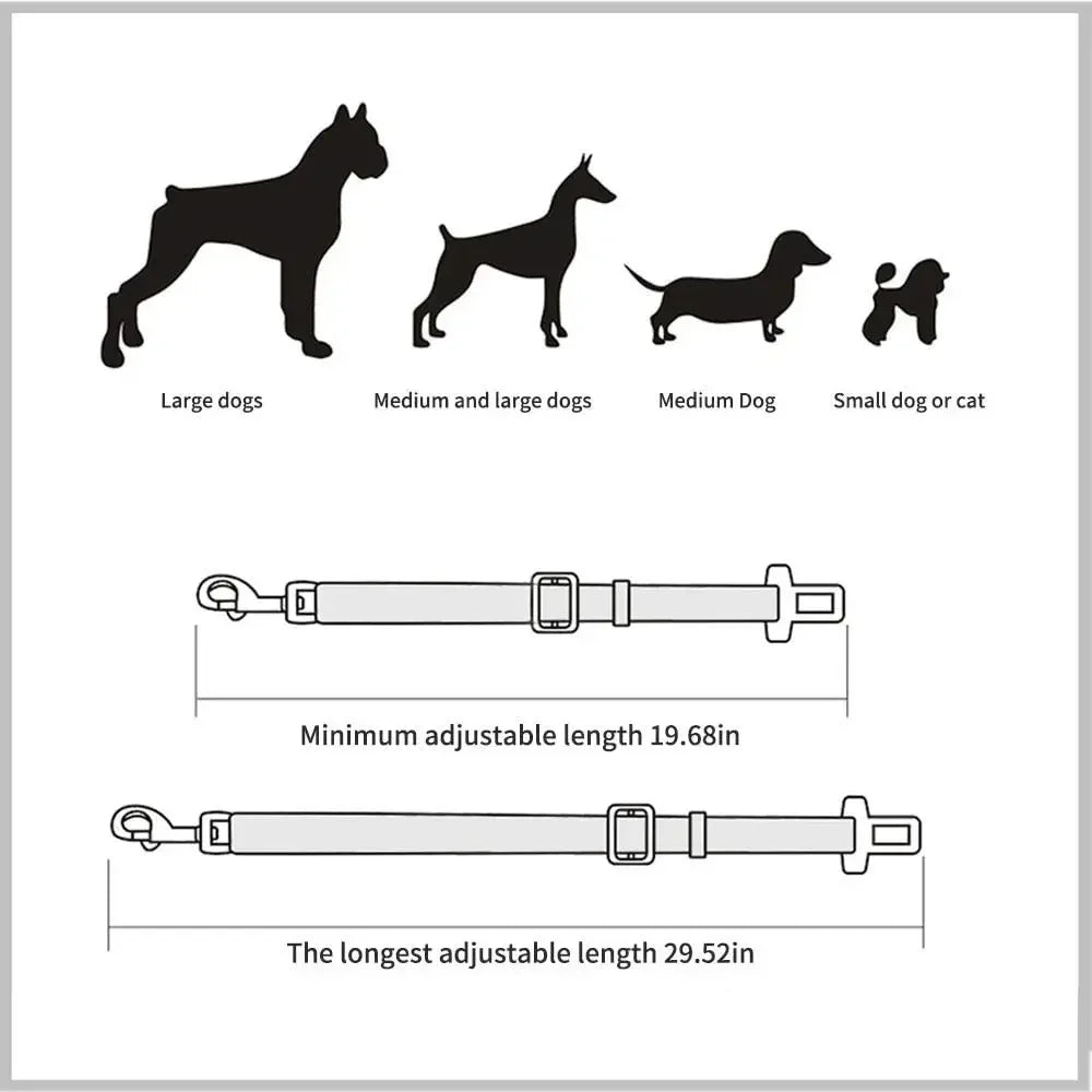 Sicherheitsgurt für Hunde & Katzen – Verstellbar & Reißfest