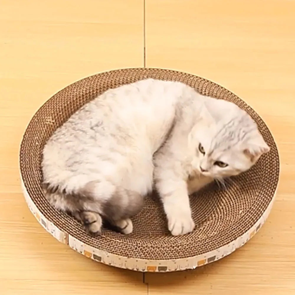 Katzen-Kratzschale aus Wellpappe – Kratzpad, Bett & Stressabbau in einem