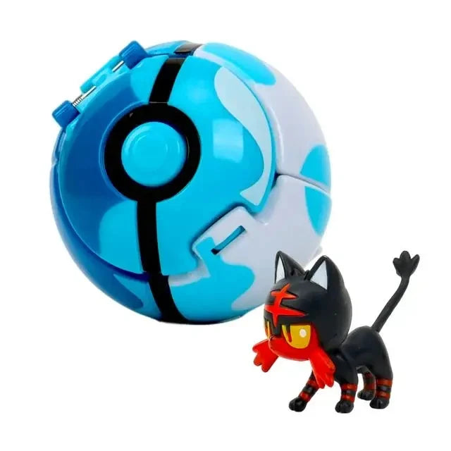 Pokéball mit Pokémon-Figur – Sammel-Set Pikachu, Gengar, Glumanda & mehr
