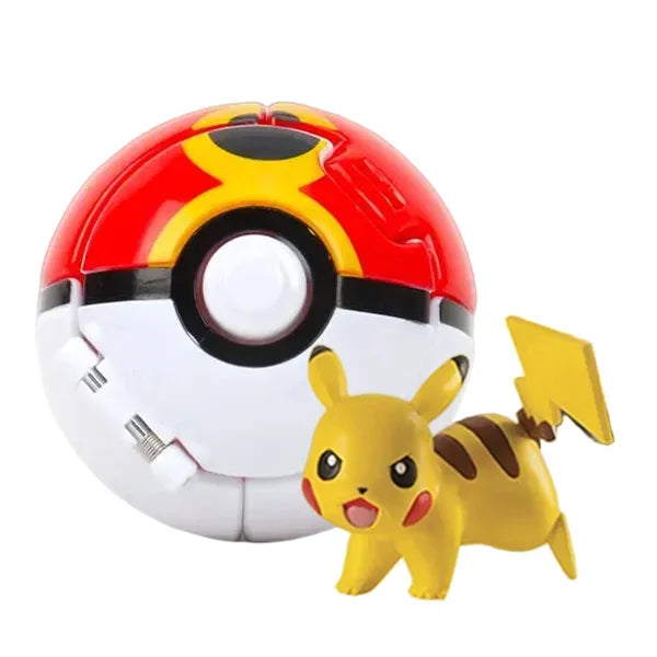 Pokéball mit Pokémon-Figur – Sammel-Set Pikachu, Gengar, Glumanda & mehr
