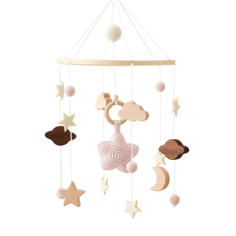 Baby Mobile aus Holz – Mit Musikbox & Glocken für Babybett