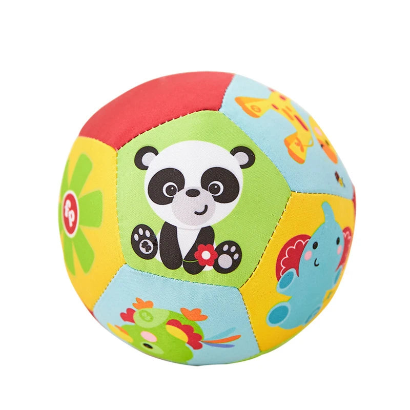 Baby Stoffrassel-Ball mit Glocke – Weiches Tier-Spielzeug 0–12 Monate