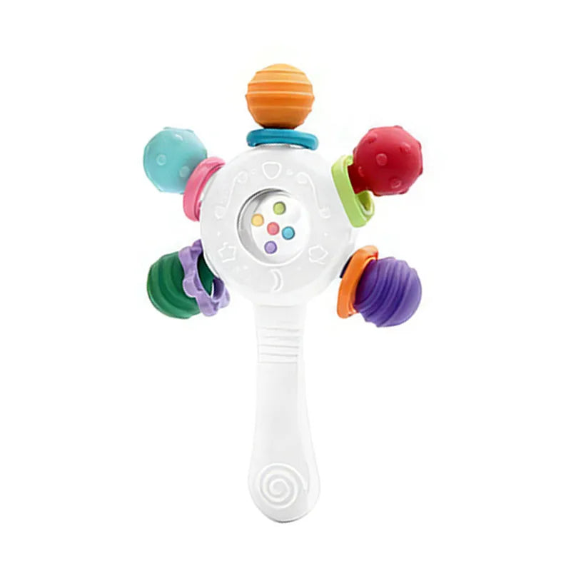 Baby Silikon-Beißring & Rasselspielzeug | Sensorisches Lernspielzeug | 0–36 Monate