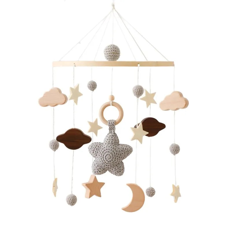 Baby Mobile aus Holz – Mit Musikbox & Glocken für Babybett