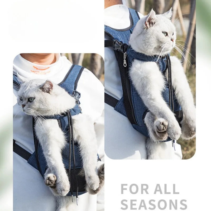 Haustier-Tragerucksack | Atmungsaktiv & Komfortabel | Für kleine Hunde & Katzen