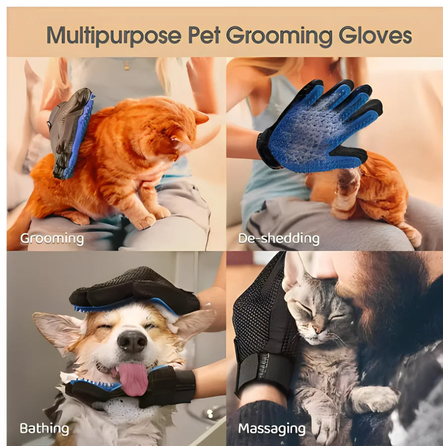 Silikon-Pflegehandschuh für Hunde & Katzen – Sanftes Enthaaren