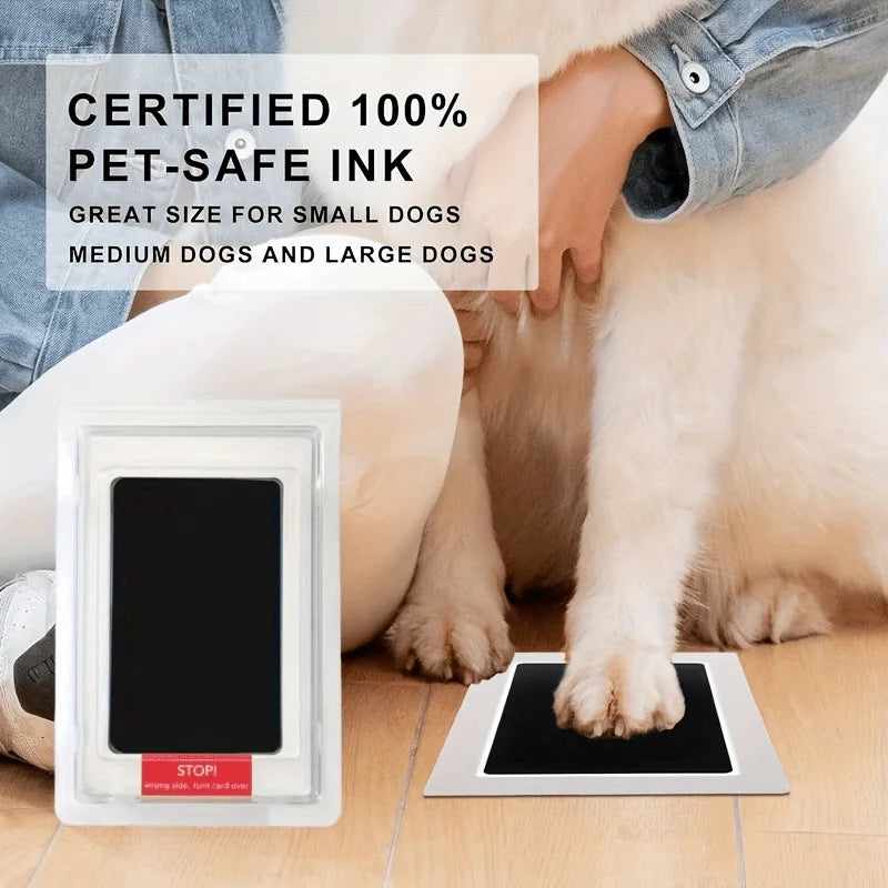 Haustier Pfoten-Abdruck Gedenkset – Hund oder Katze | DIY Tintenfreies Handabdruck & Pfotenstempel-Kit