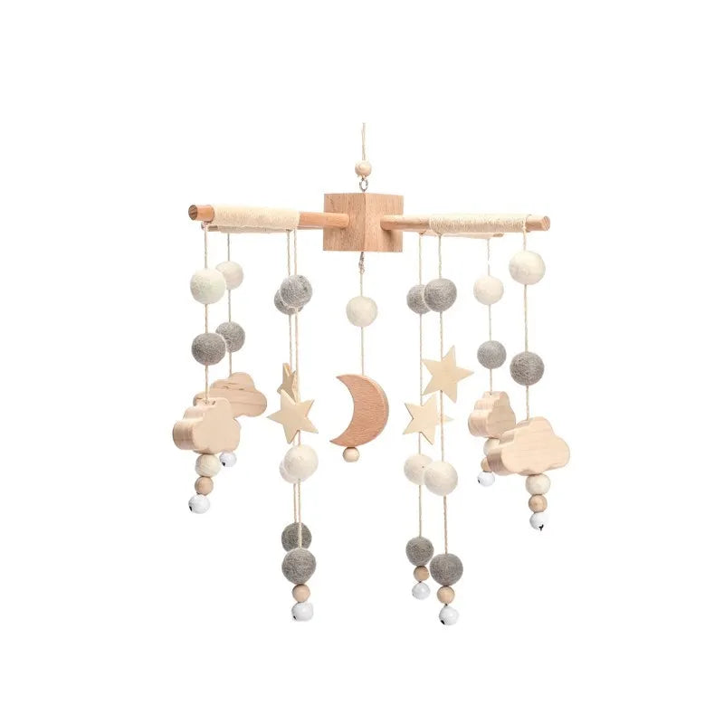 Baby Mobile aus Holz – Mit Musikbox & Glocken für Babybett