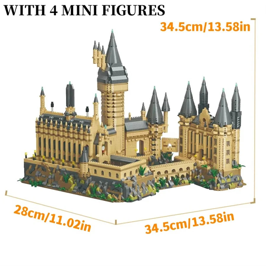 Magisches Schloss Micro-Bausteinset mit Beleuchtung – DIY Klemmbausteine ab 14 Jahren