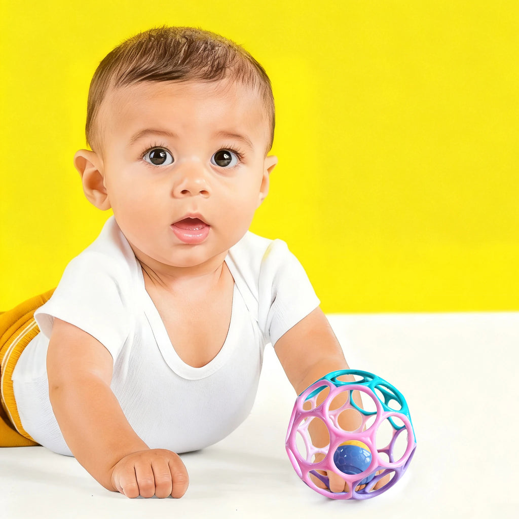 6-in-1 Baby Sensorikball aus Silikon – BPA-frei, weich & lehrreich