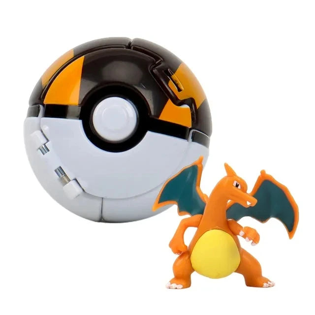 Pokéball mit Pokémon-Figur – Sammel-Set Pikachu, Gengar, Glumanda & mehr