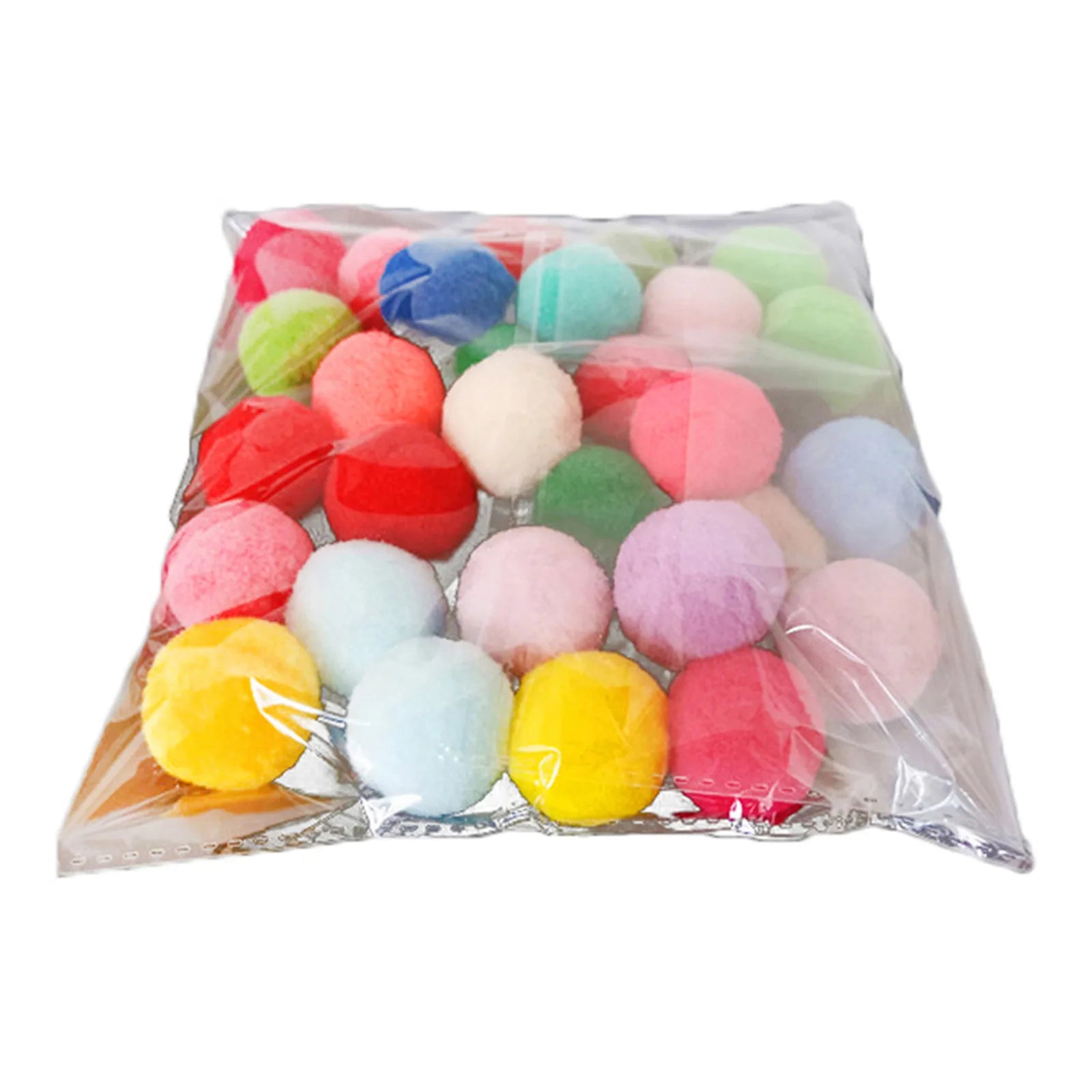 Katzenspielzeug Bällchen – 10/20/30er Set Bunte Plüschbälle für Katzen