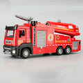 Feuerwehrauto Modell 1:32 – Mit Licht, Sound, Wasserspritzer & Rückzugmotor
