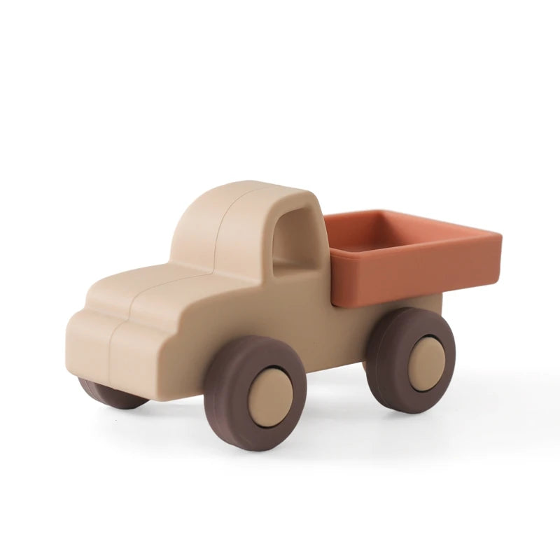 Montessori Silikon-Auto Beißring – Lernspielzeug für Babys 0–12 Monate