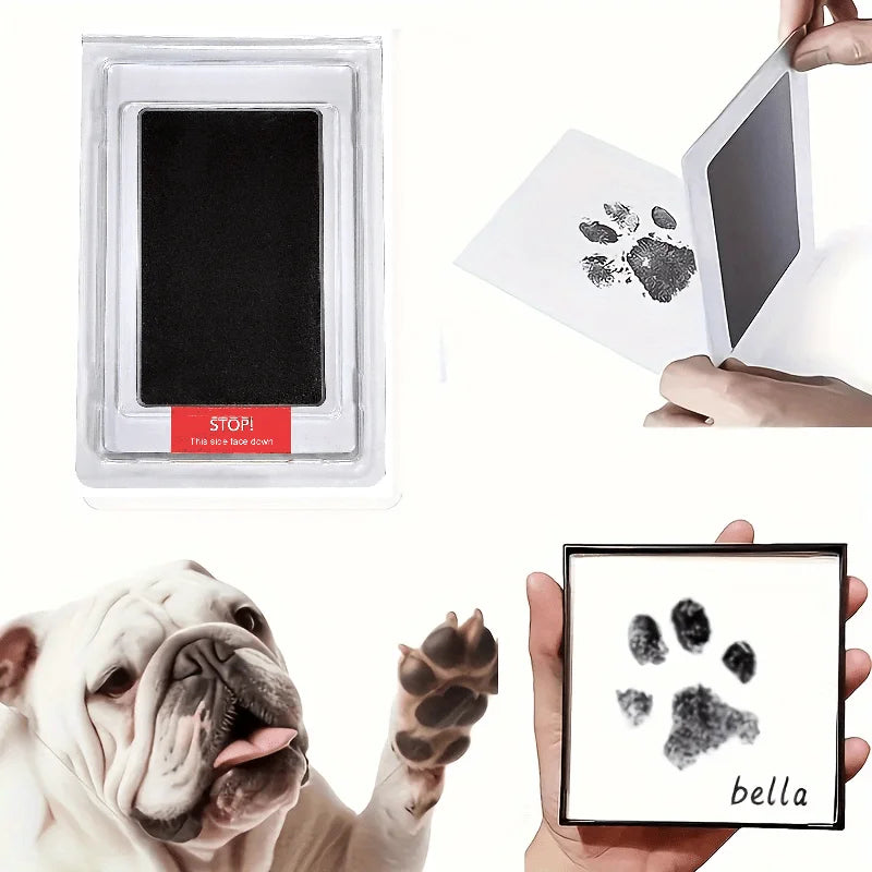 Haustier Pfoten-Abdruck Gedenkset – Hund oder Katze | DIY Tintenfreies Handabdruck & Pfotenstempel-Kit