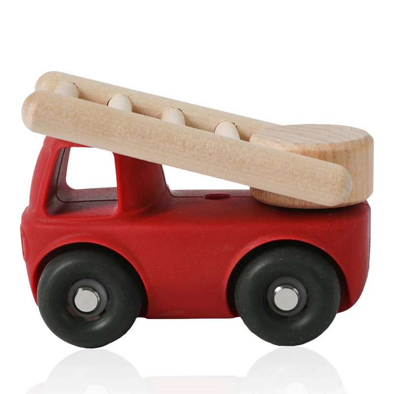 Montessori Silikon-Auto Beißring – Lernspielzeug für Babys 0–12 Monate