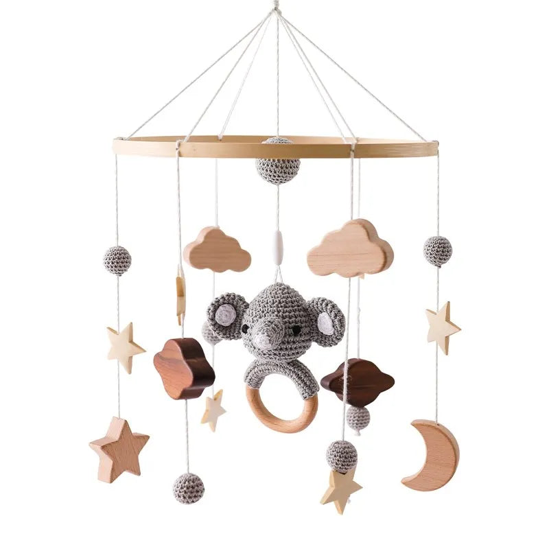 Baby Mobile aus Holz – Mit Musikbox & Glocken für Babybett