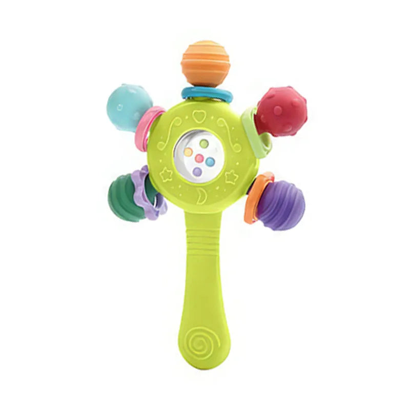 Baby Silikon-Beißring & Rasselspielzeug | Sensorisches Lernspielzeug | 0–36 Monate