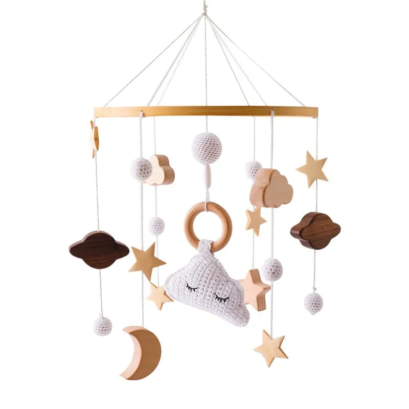Baby Mobile aus Holz – Mit Musikbox & Glocken für Babybett