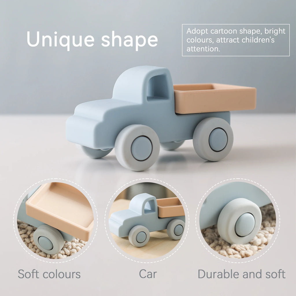 Montessori Silikon-Auto Beißring – Lernspielzeug für Babys 0–12 Monate